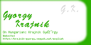 gyorgy krajnik business card